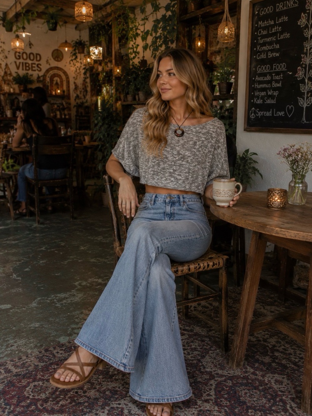 dELiA*s Gray Marled Off-Shoulder Knit Sweater